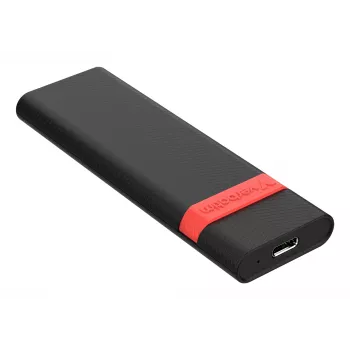 Verbatim M.2 NVMe SSD korpuso rinkinys, SSD korpusas, M.2, PCI Express, 10 Gbit/s, USB jungtis, juoda, raudona