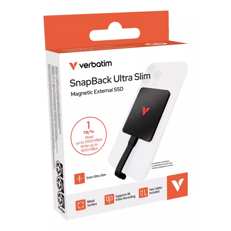 Verbatim SnapBack Ultra Slim SSD 1TB USB Type-C USB 3.2 Gen 2x2 Juoda