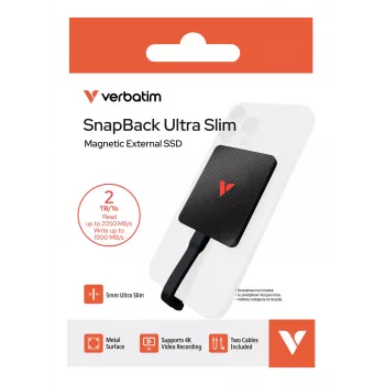 Verbatim SnapBack Ultra Slim SSD 2TB USB Type-C USB 3.2 Gen 2x2 Juoda