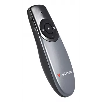 Verbatim Focus belaidis pristatymo įrenginys su raudonu lazeriniu rodykle, RF, USB, 30 m, juodas, sidabrinis