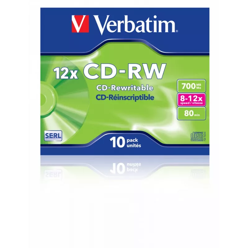 Verbatim CD-RW 12x 700 MB 10 vnt.