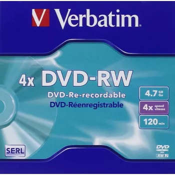 Verbatim VB-DMW44JC, DVD-RW, 120 mm, Jewel dėklas, 1 vnt., 4,7 GB
