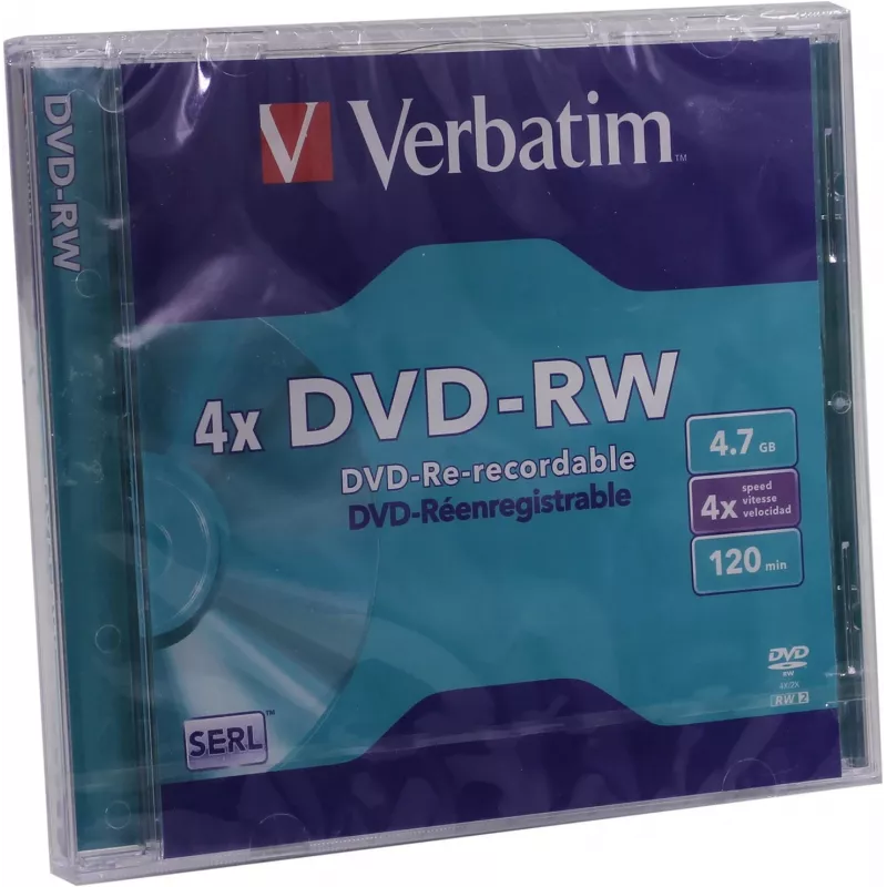 Verbatim VB-DMW44JC, DVD-RW, 120 mm, Jewel dėklas, 1 vnt., 4,7 GB