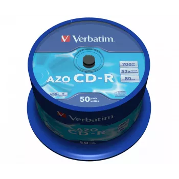 Verbatim CD-R AZO Crystal 700 MB 52x, 50 vnt. verpstėje