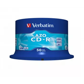 Verbatim CD-R AZO Crystal 700 MB 52x, 50 vnt. verpstėje