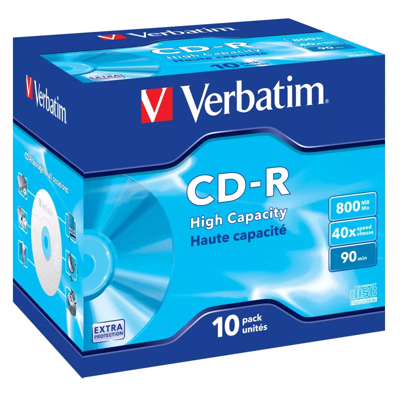 Verbatim CD-R didelės talpos 800 MB 40x 10 vnt.