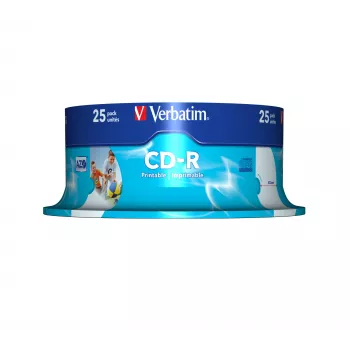 Verbatim CD-R AZO Wide Inkjet Printable 700 MB 52x 25 vnt.