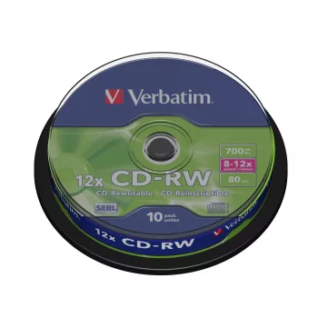 Verbatim CD-RW 12x 700 MB 10 vnt