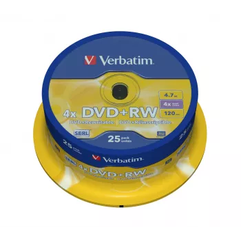 Verbatim DVD+RW Matt Silver 4.7 GB 25 vnt.