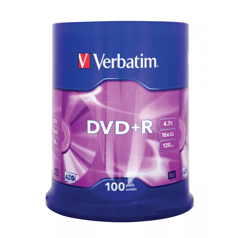 Verbatim DVD+R Matt Silver 4,7 GB 100 vnt.