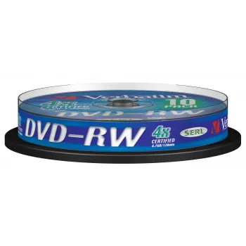 Verbatim DVDVER00072B, DVD-RW, Velenas, 10 vnt., 4,7 GB