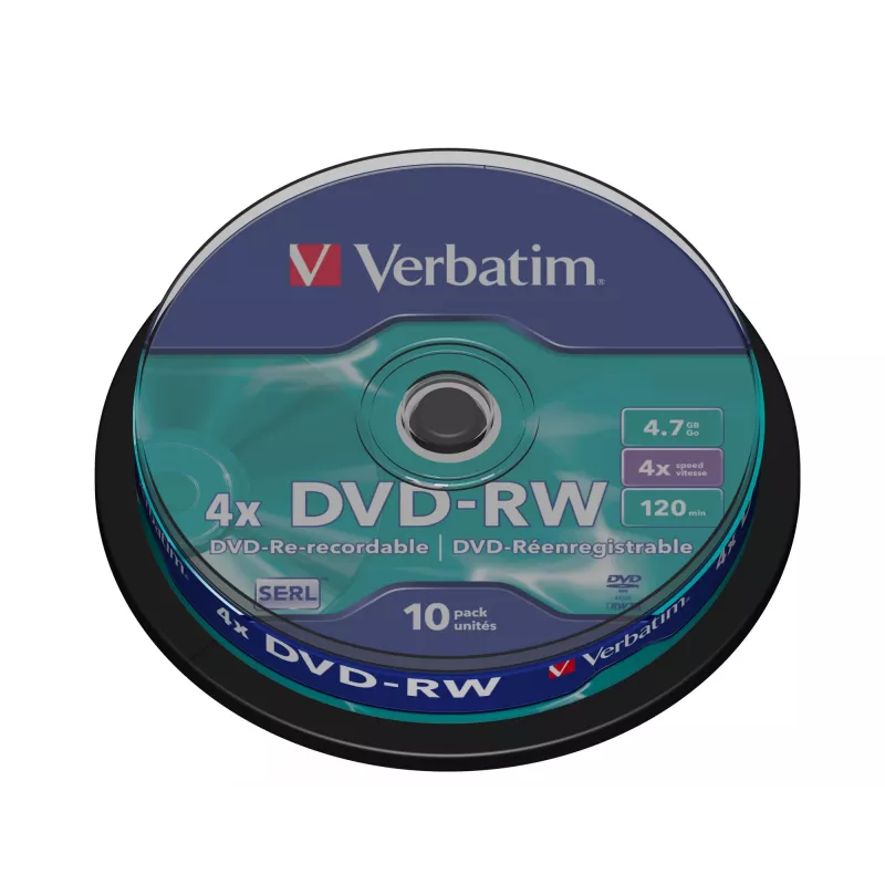 Verbatim DVDVER00072B, DVD-RW, Velenas, 10 vnt., 4,7 GB