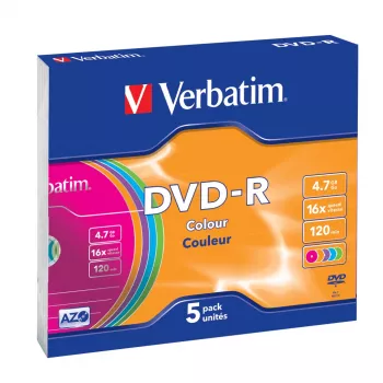 Verbatim DVD-R Colour 4.7 GB 5 vnt.