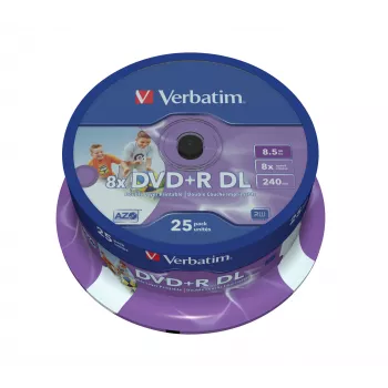 Verbatim 43667 tuščias DVD 8,5 GB DVD+R DL 25 vnt.