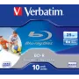 Verbatim BD-R SL 25GB 6x Printable 10 vnt. Jewel Case