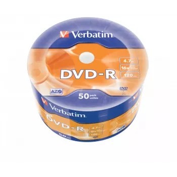 Verbatim DVD-R 50 vnt. bespalvis matinis ritinėlis