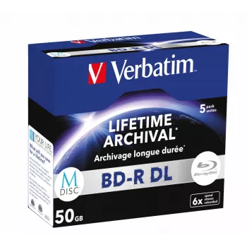 Verbatim MDISC BD-R DL 50 GB 5 vnt. 6x rašymo greitis