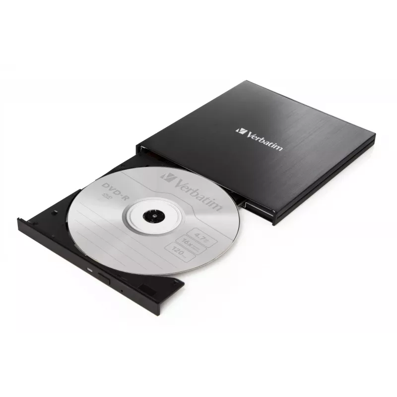 Verbatim 43886 išorinis DVD±RW optinis diskų įrenginys, juodas