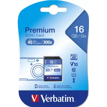 Verbatim Premium 16 GB SDHC Class 10 atminties kortelė