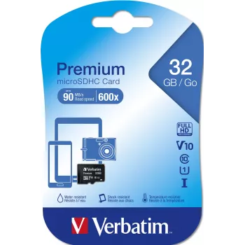 Verbatim Premium 32 GB MicroSDHC Class 10 atminties kortelė