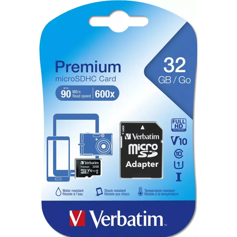 „Verbatim Premium“ 32GB MicroSDHC Class 10 44083