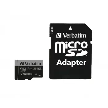 Verbatim Pro U3 256GB Micro SDXC atminties kortelė