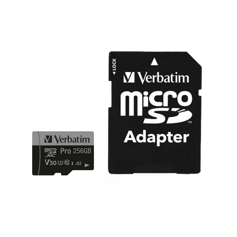 Verbatim Pro U3 256GB Micro SDXC atminties kortelė