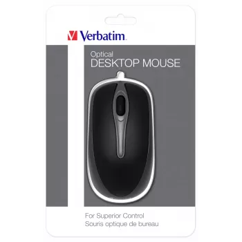 Verbatim 49019 pelė biuro ambidekstrinė USB Type-A optinė 1000 DPI