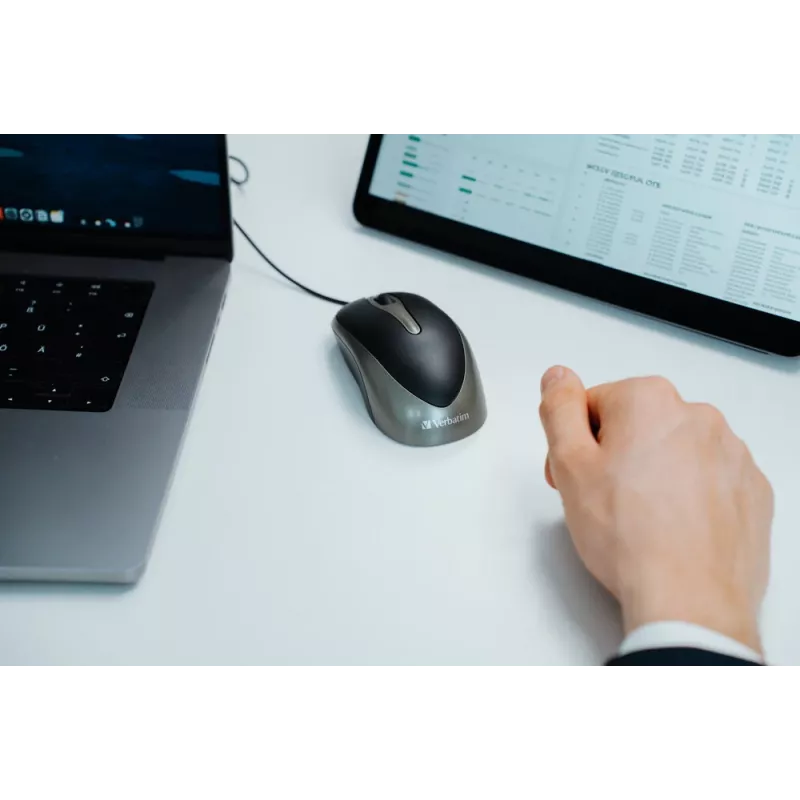 Verbatim 49019 pelė biuro ambidekstrinė USB Type-A optinė 1000 DPI