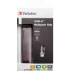 Verbatim 49141 USB-C dokas / prievadų replikatorius USB 3.2 Gen 1 (3.1 Gen 1) Type-C juodas, sidabrinis