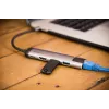 Verbatim 49141 USB-C dokas / prievadų replikatorius USB 3.2 Gen 1 (3.1 Gen 1) Type-C juodas, sidabrinis