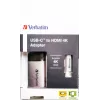 Verbatim 49143 USB-C į HDMI adapteris 0,1 m juodas, sidabrinis