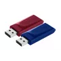 Verbatim Slider USB atmintinė 2x32 GB mėlyna/raudona