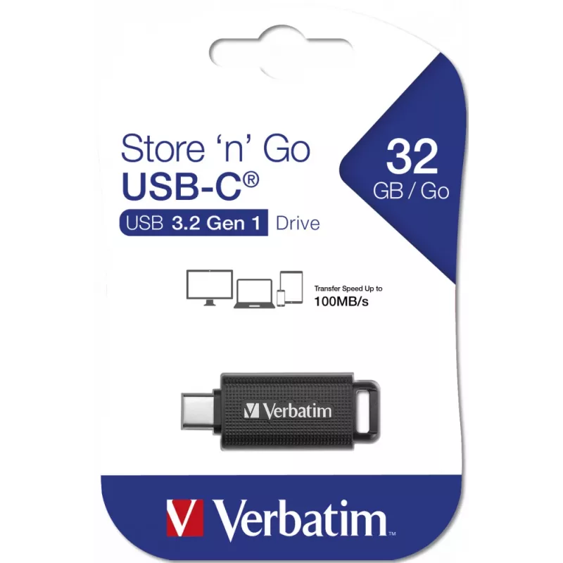 Verbatim Store 'n' Go USB atmintukas 128 GB USB Type-C 3.2 Gen 1 (3.1 Gen 1) Juodas