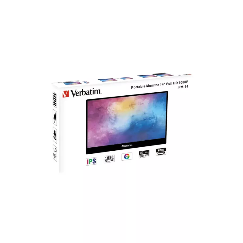 Nešiojamas monitorius Verbatim 49590 14 colių Full HD LCD juodas