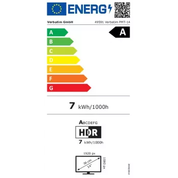 Verbatim 49591 monitorius 15,6 colio (39,6 cm) Full HD IPS jutiklinis ekranas juodas