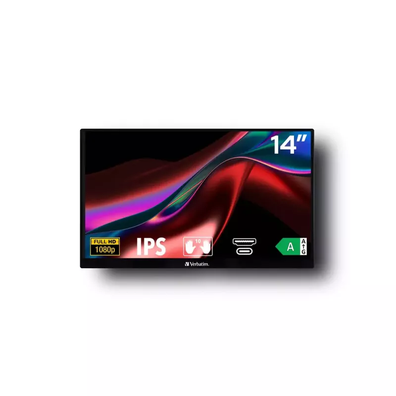 Verbatim 49591 monitorius 15,6 colio (39,6 cm) Full HD IPS jutiklinis ekranas juodas