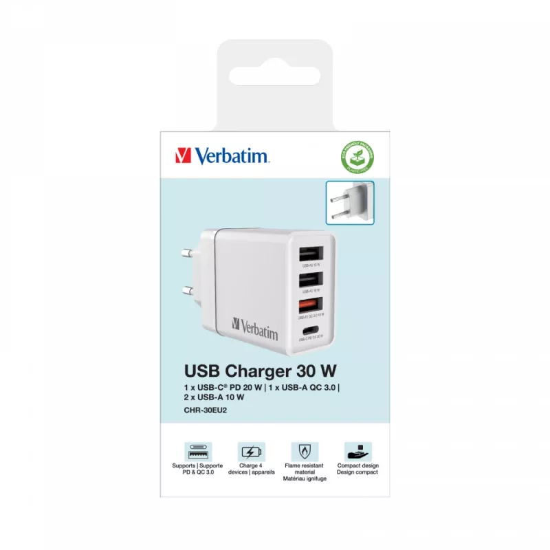 Verbatim 49700 Universal White AC Greitas įkrovimas Vidaus