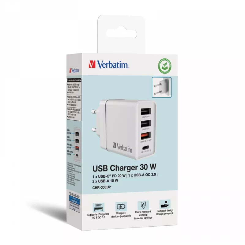 Verbatim 49700 Universal White AC Greitas įkrovimas Vidaus