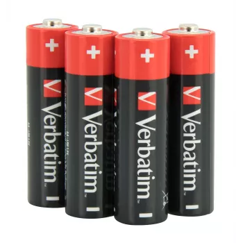 Verbatim AA šarminės baterijos, vienkartinės, 1,5 V, 10 vnt., juodos, raudonos