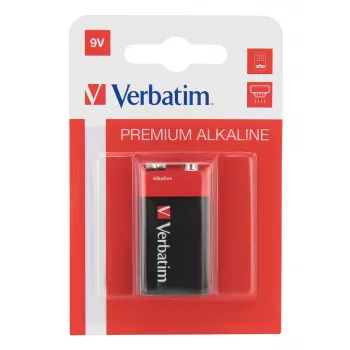 Verbatim 9V šarminė baterija, vienkartinė, 9 V, 1 vnt., įvairiaspalvė, 46 g