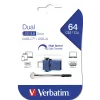Verbatim Dual USB 3.0 atmintukas 64 GB – USB-C / USB-A – mėlynas