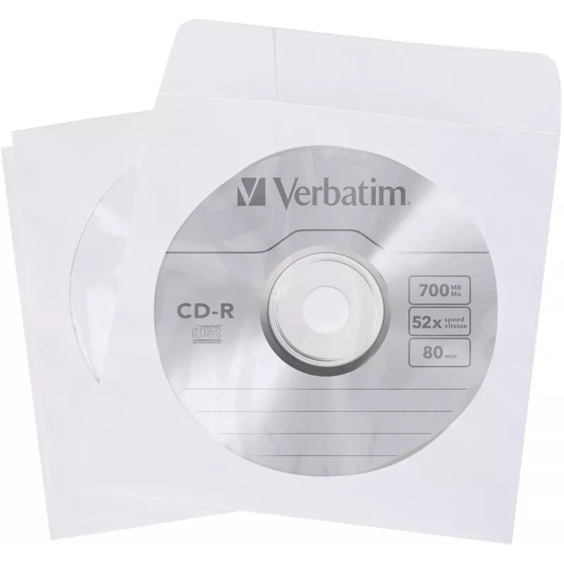 Verbatim CD vokeliai (popieriniai) 100 vnt.