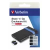 Verbatim Store'N'Go Enclosure Kit – korpusas HDD/SSD, juodas/mėlynas, 2,5 colio