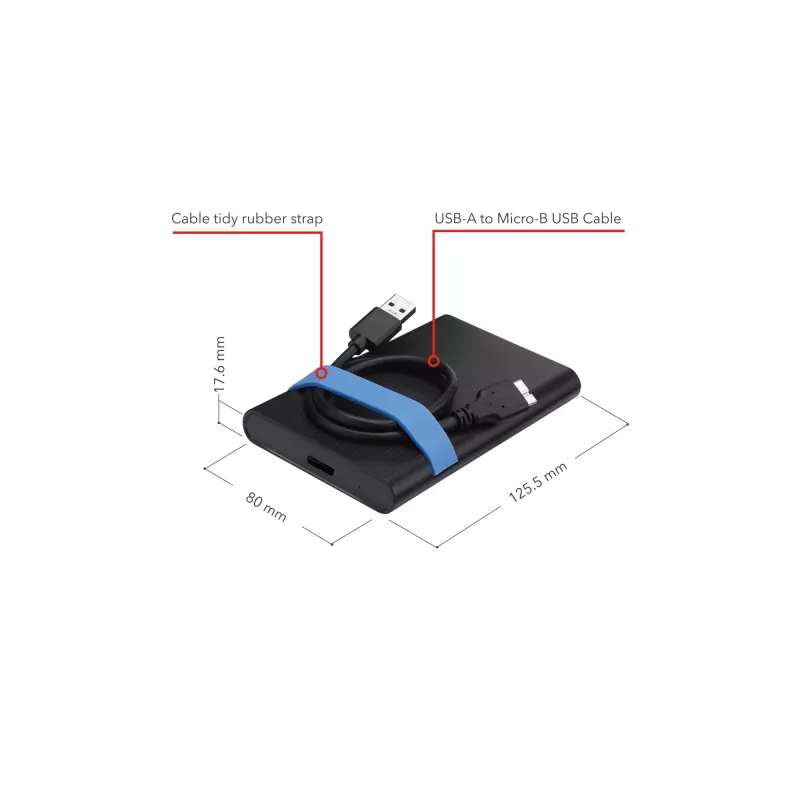 Verbatim Store'N'Go Enclosure Kit – korpusas HDD/SSD, juodas/mėlynas, 2,5 colio