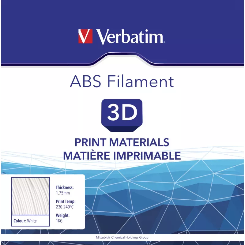 Verbatim ABS Filament 1,75 mm 1 kg baltas