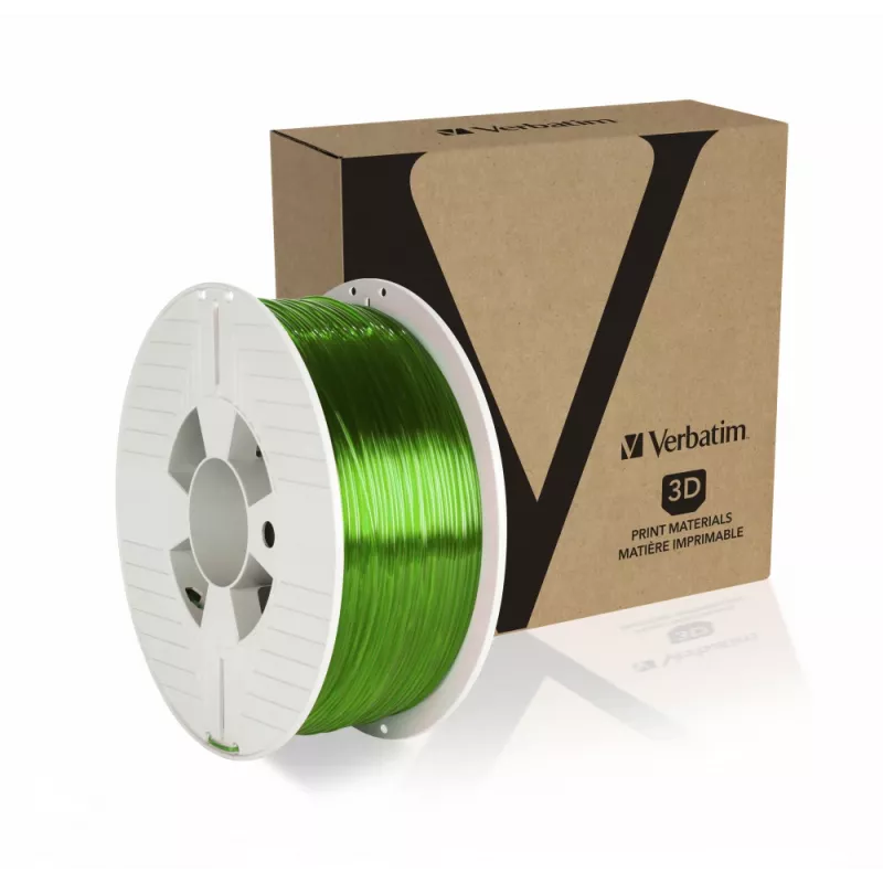 Verbatim 55057 PETG 3D spausdinimo medžiaga, žalia, skaidri, 1 kg
