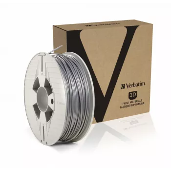 Verbatim 55329 3D spausdinimo medžiaga Polilaktinė rūgštis (PLA) Sidabrinė 1 kg