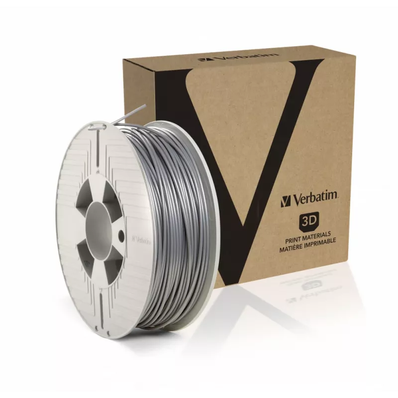 Verbatim 55329 3D spausdinimo medžiaga Polilaktinė rūgštis (PLA) Sidabrinė 1 kg