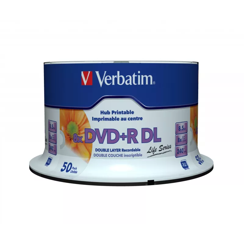 Verbatim 97693 tuščias DVD 8,5 GB DVD+R DL 50 vnt.
